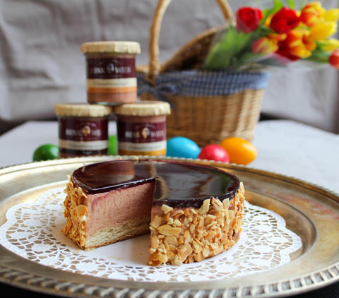 Hühnerlebermousse Torte mit Portweingelee